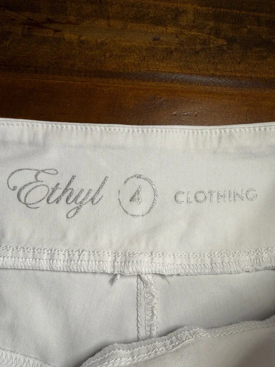 Ethyl Clothing White High-Rise Shorts - Picture 2 of 11